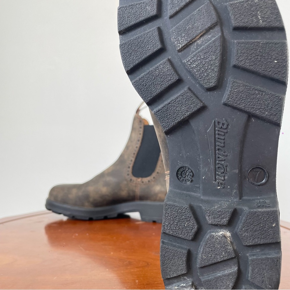 Blundstone Women's 1351 High Top Rustic Brown Leather Chelsea Boots | AU 7 - Picture 7 of 8